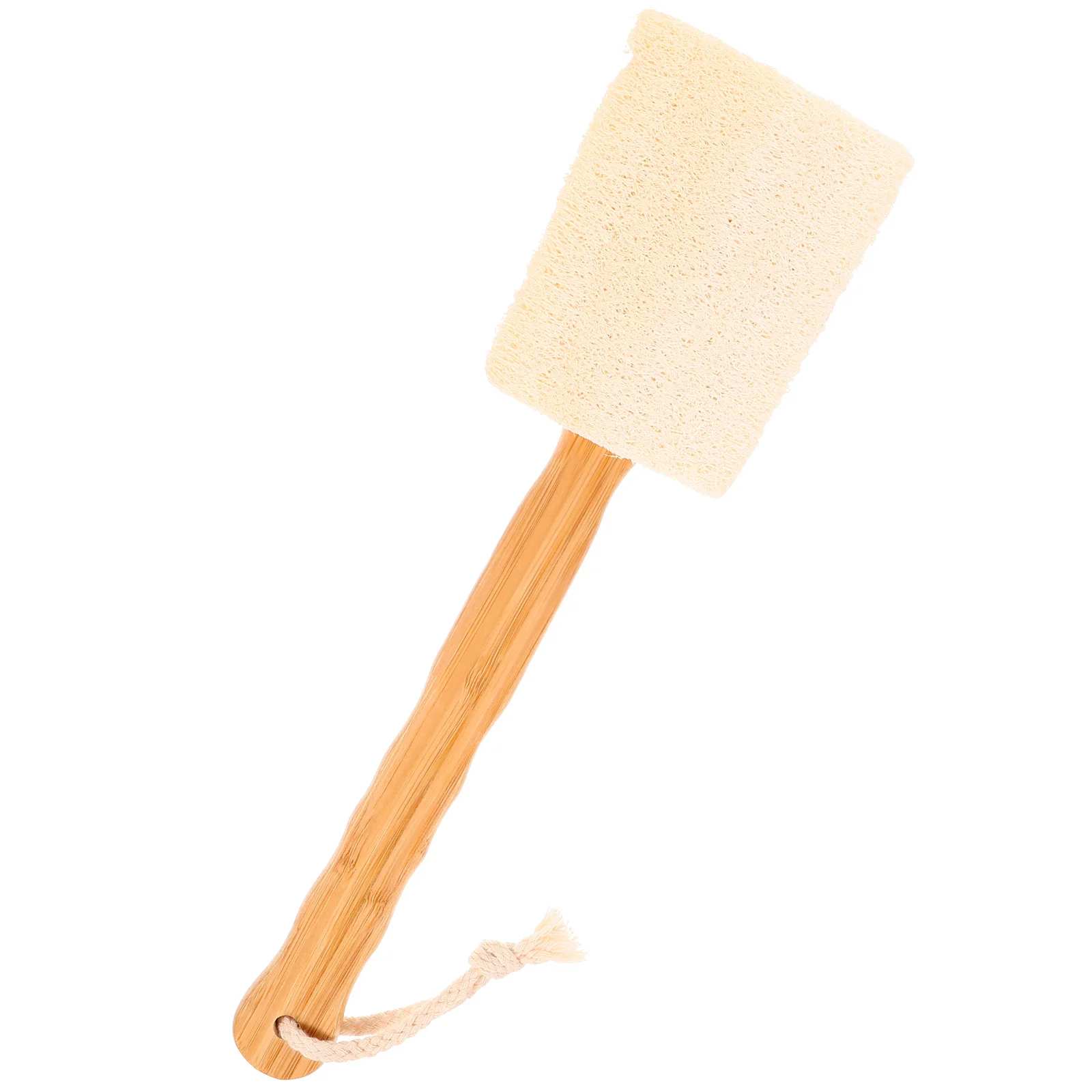 

Home Bath Loofah Sponge Brush Handheld Exfoliating Skin Scrubber Long Handle Shower Body Cleaning Tool Natural Loofah