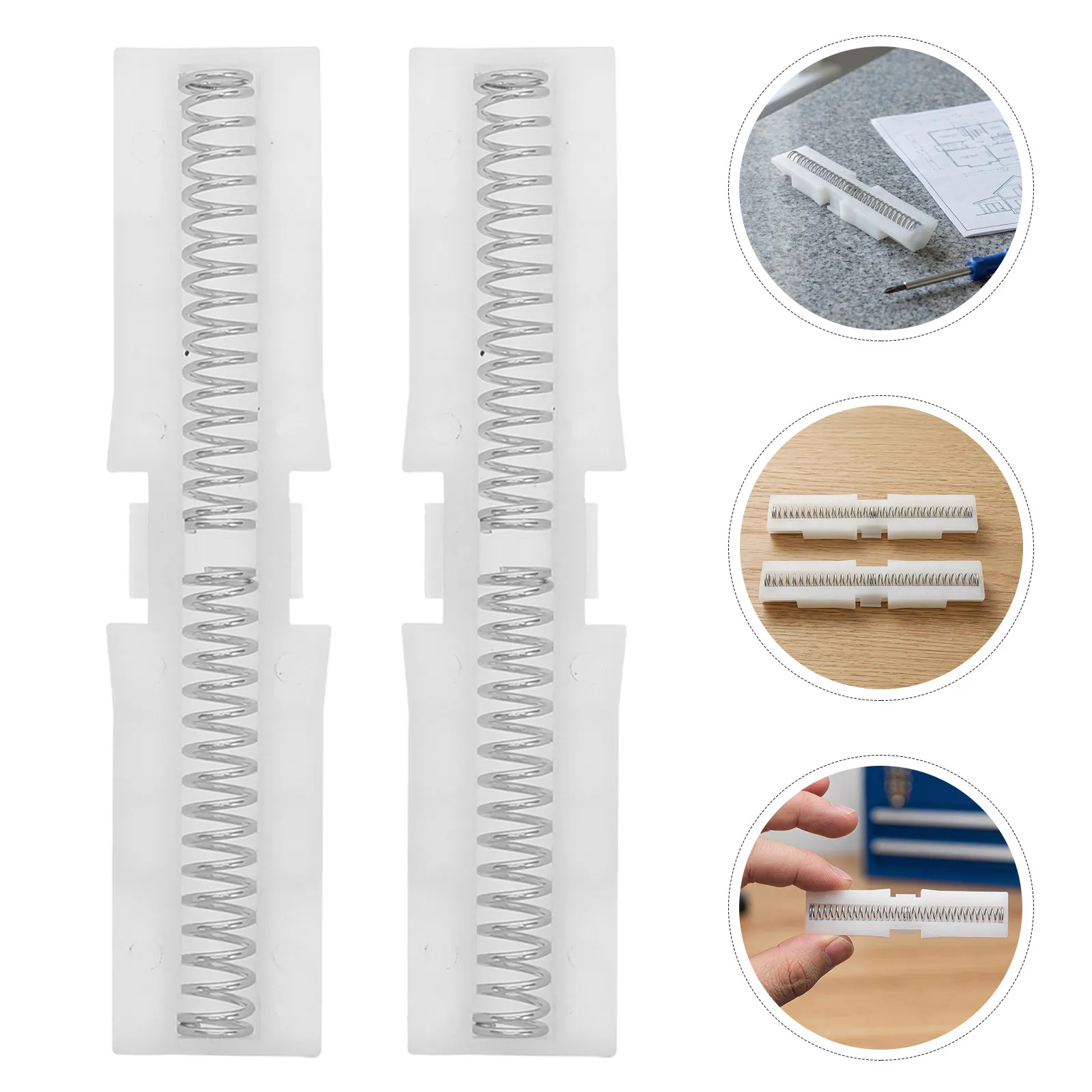 2Pcs Folding Door Spring Slide Bi-Fold Sliding Door Guide Wardrobe Sliding Pulley Track Closet Guide Roller for Home Shop