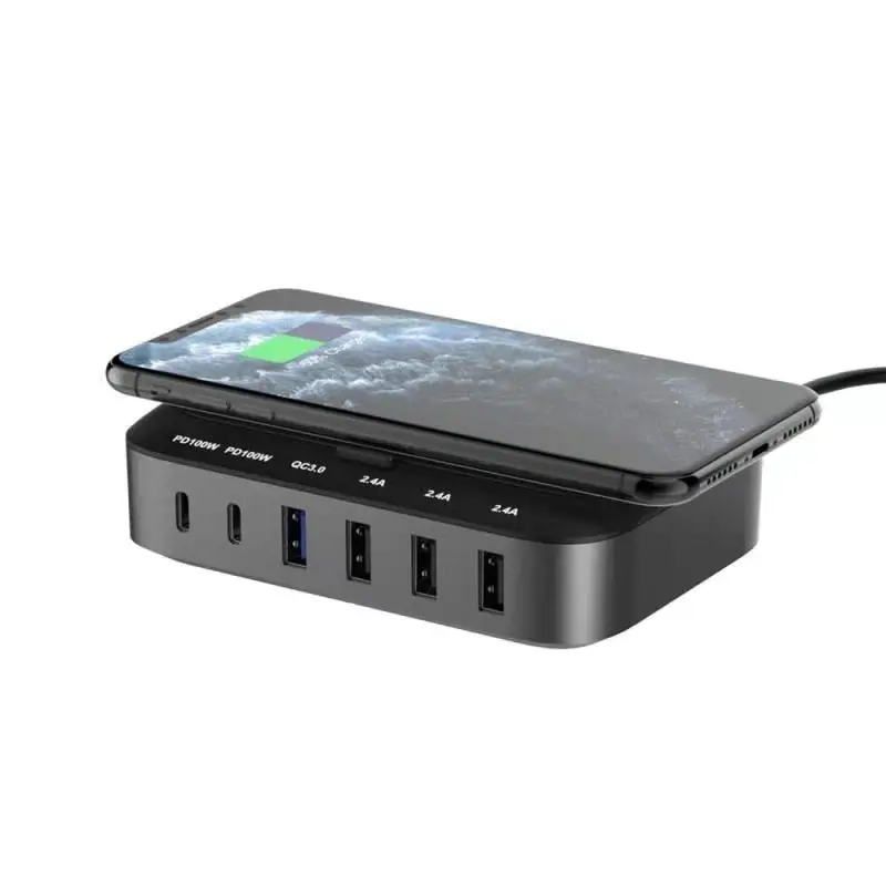 

Desktop Electric Smart Portable Multi-Port Fast Charge Smartphone Mobile Wireless Charging Station