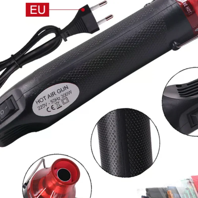 

220V DIY Heat Gun Electric Power Tool Hot Air Gun 300W Temperature Gun With Supporting Seat Shrink Plastic DIY Craft Tool