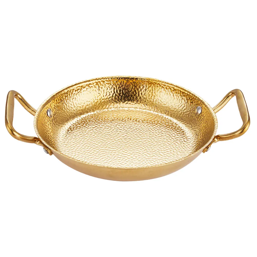 

Household Paella Pan Stainless Steel Hot Pot for Dinner Cooking Double Handle Kitchen Pan Smooth Non Stick Cooking Pot Daily Use