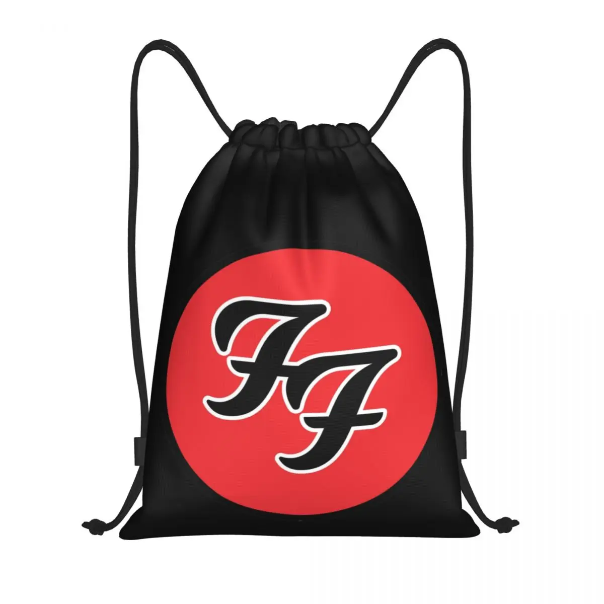 Foos Fighters Portable Drawstring Backpack Storage Bags Outdoor Sports Traveling Gym Yoga