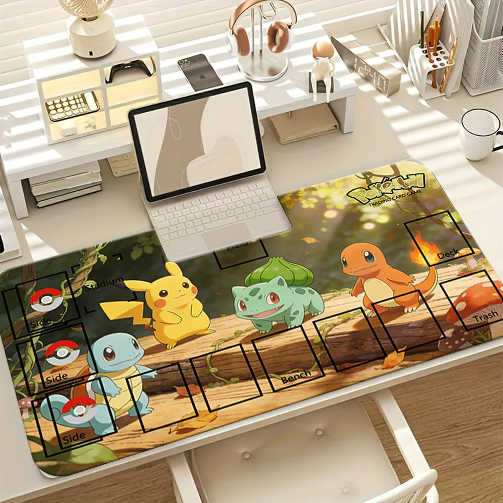 Pokemon Starters TCG Playmat with Zones Large Non-Slip Gaming Mouse Pad
