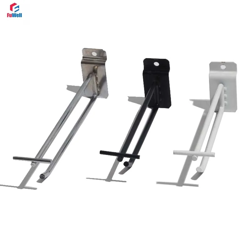 FuWell 150/200/250/300/350mm Slot Plate Double Line Hook Paint Black Silver White Universal Plate Bold Shelf U-shelf Hook