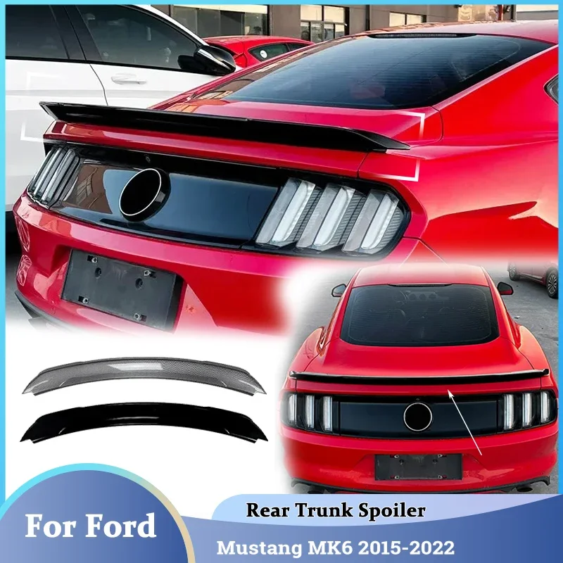 Rear Roof Lip Spoiler for Ford Mustang MK6 2015-2022 Rear Trunk Spoiler Wing Lid Car Tail Wings Fixed Wind Spoiler Accessories