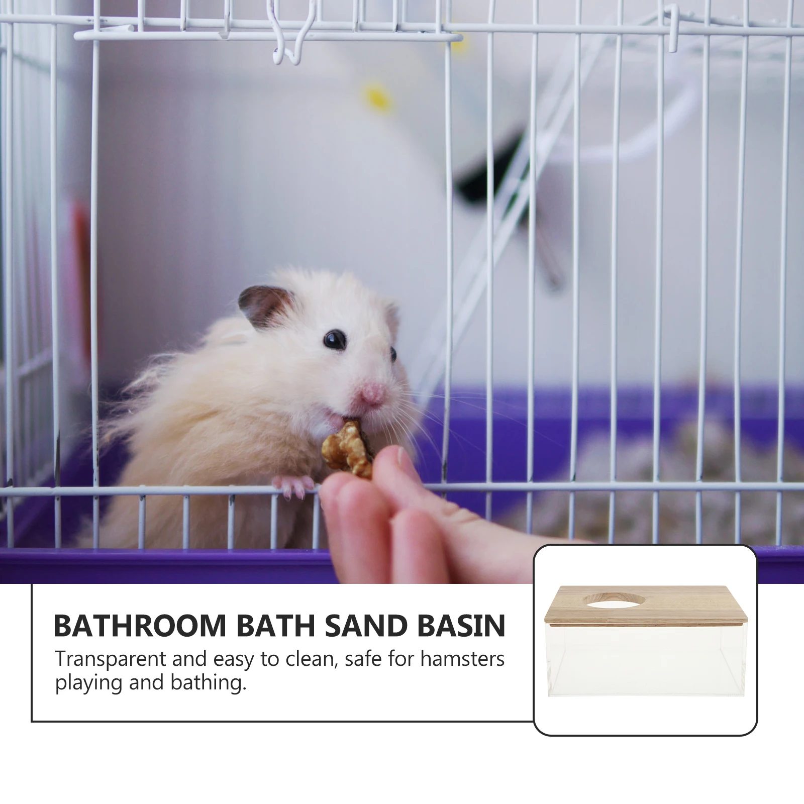 

Household Chinchilla Bathtub Transparent Sand Bath Box Acrylic Material Comfortable Design Multi-Function Pet Accessory