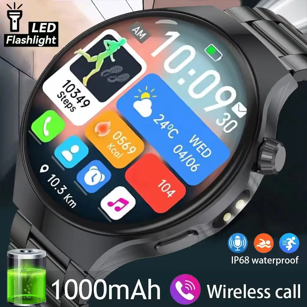 

2026 Men 1.67-Inch HD Screen Smart Watch 1000mAh Battery Heart Rate Bluetooth Call Sports Tracker Fitness Smartwatch New