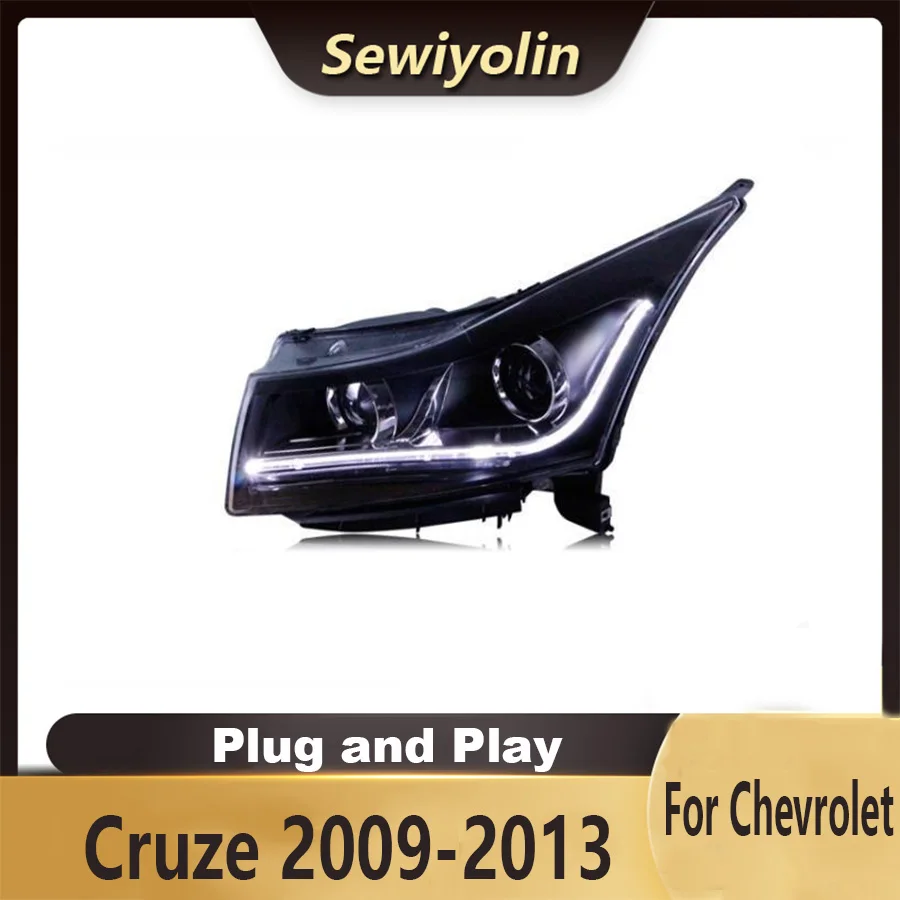 

Автомобильные аксессуары для Chevrolet Cruze 2009-2013, фары в сборе, лампы дневного света, сигналы ДХО, подключи и работай в дневное время