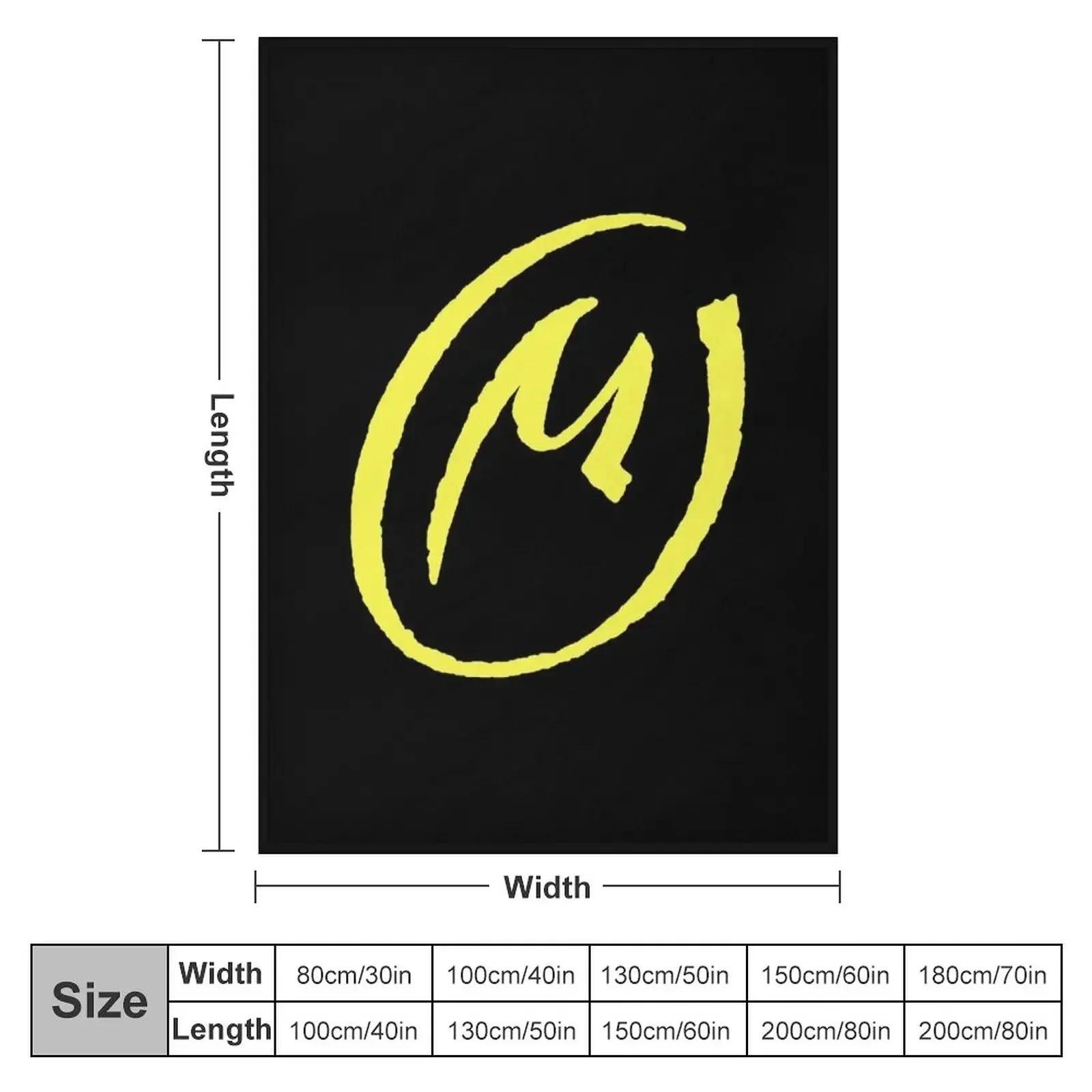 The Yellow 'M' (La marque Jaune) Throw Blanket Luxury Throw Retros Blankets