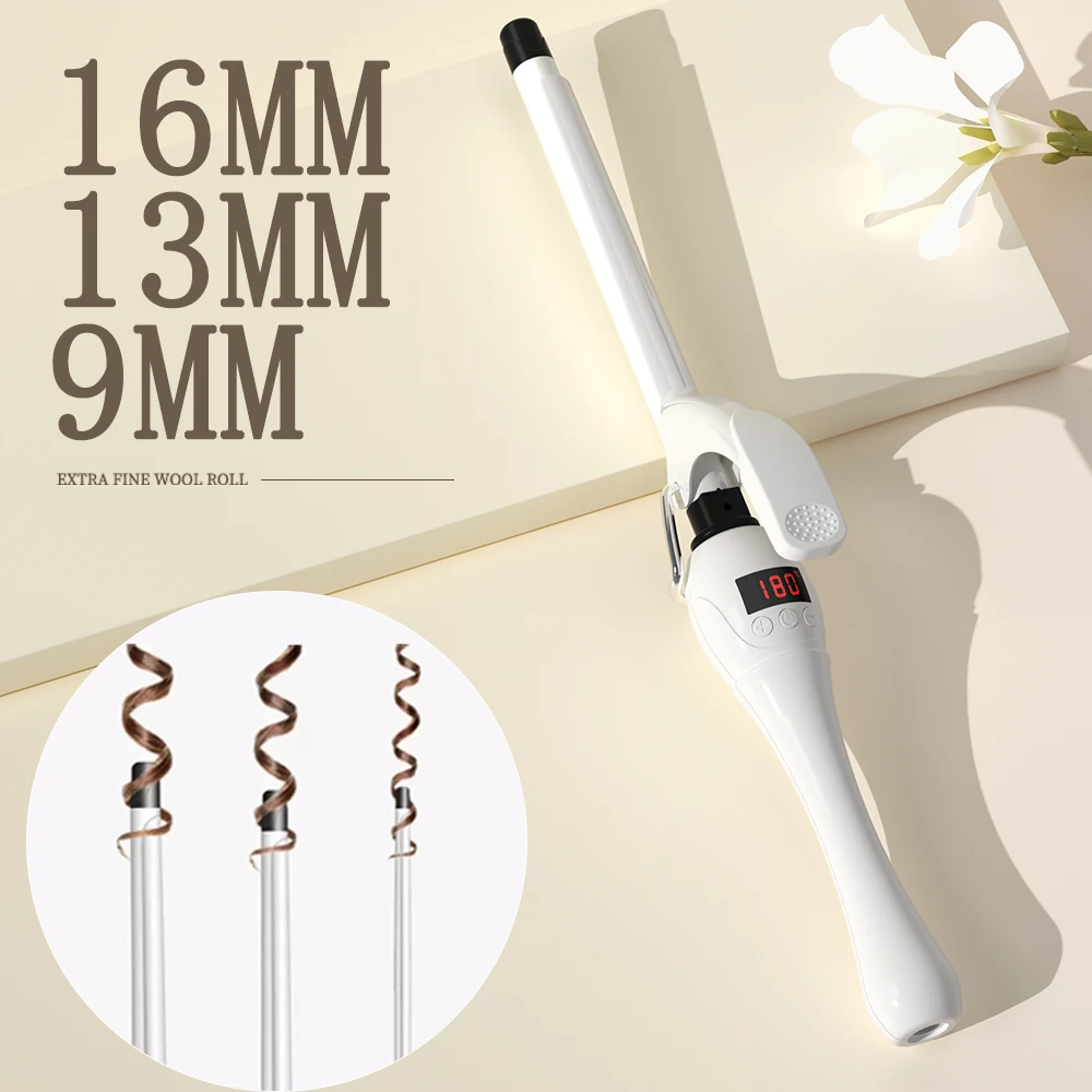 

9mm Mini Hair Curling Iron Hair Curler Wand Professional Curly Tongs Ceramic Electric Salon Styling Tool Small Crimping Iron