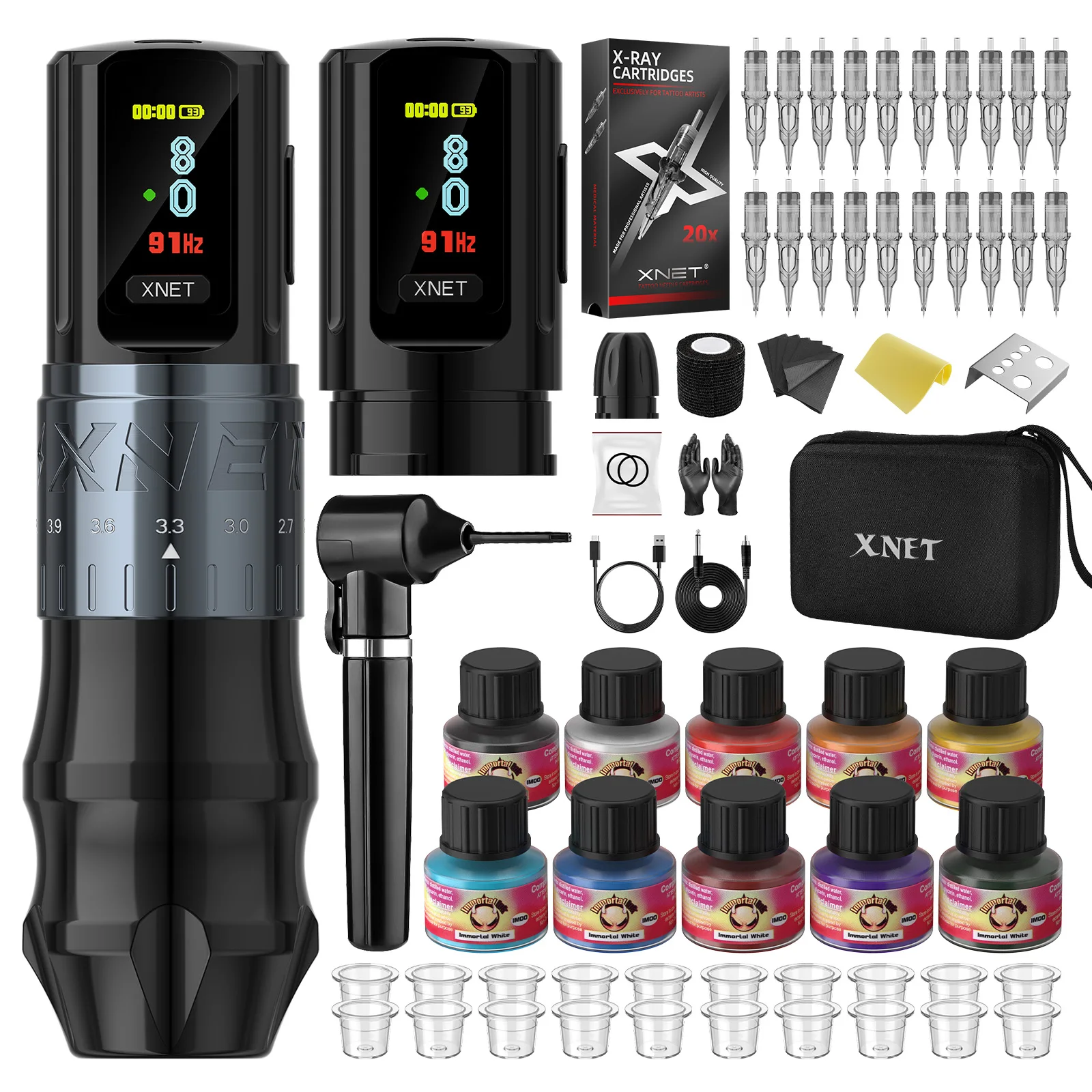 その他 Wireless tattoo machine set XNET Bestia Wireless Tattoo Kit 2.4-4.2mm Adjustable Stroke