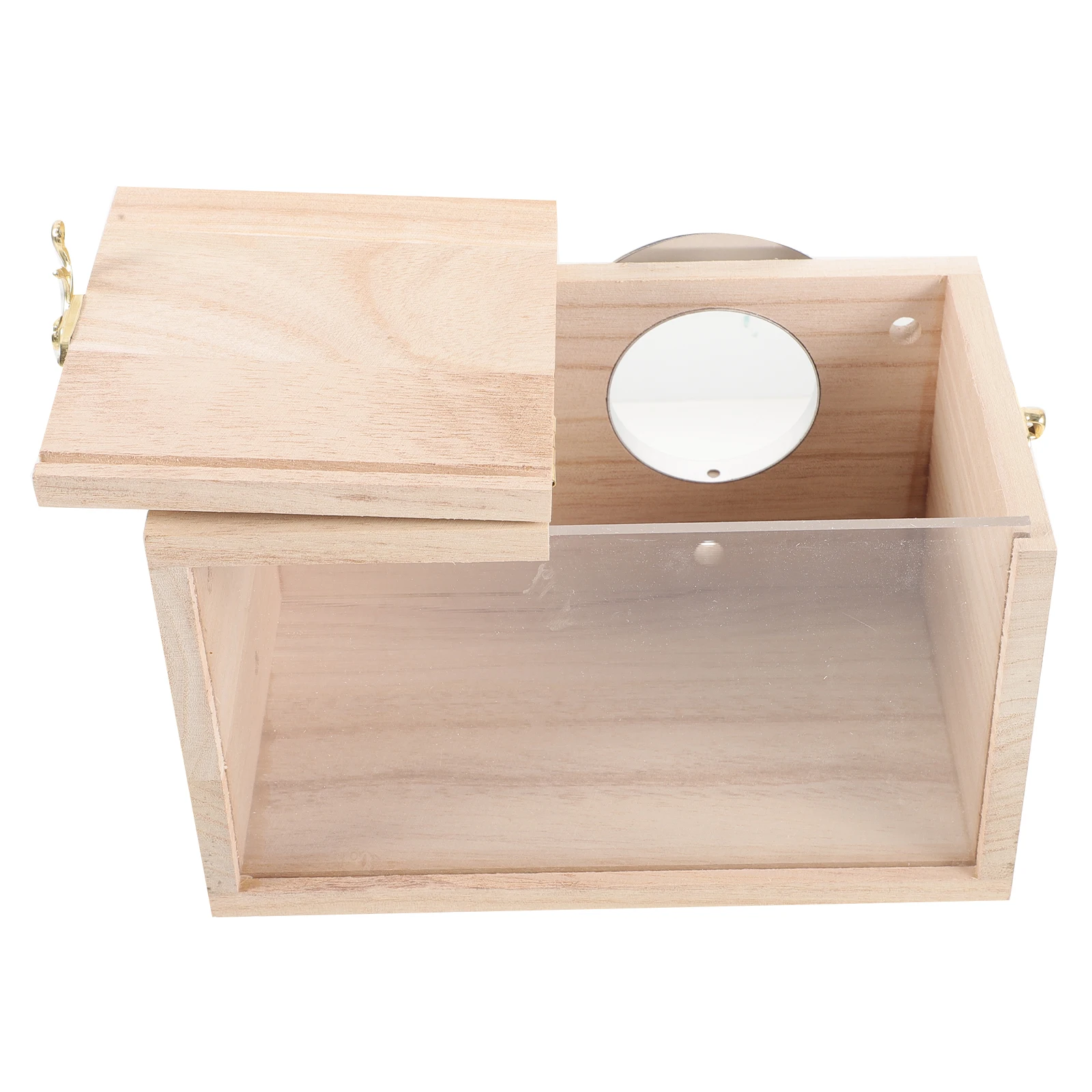 

Wooden Bird House 12x12x19.5cm Parakeet Nesting Box Small Parrots Breeding Habitat Garden Decor Outdoor Pet Cage Safe