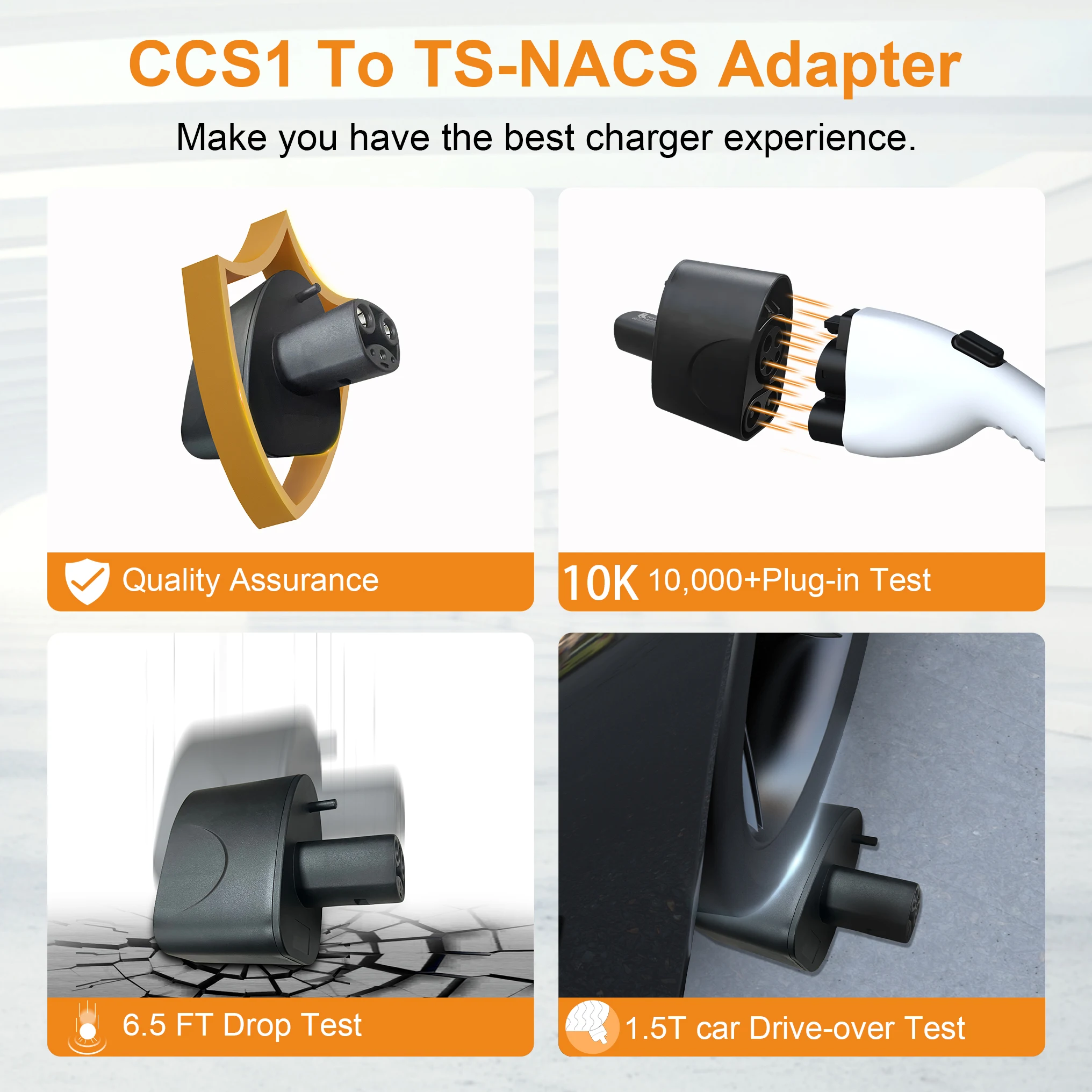 Feyree CCS1-TS-NACS 어댑터 250A DC Tesla Model 3/X/Y에 적합 TS-NACS 충전 포트 지원 CCS1 충전기 썸네일 5