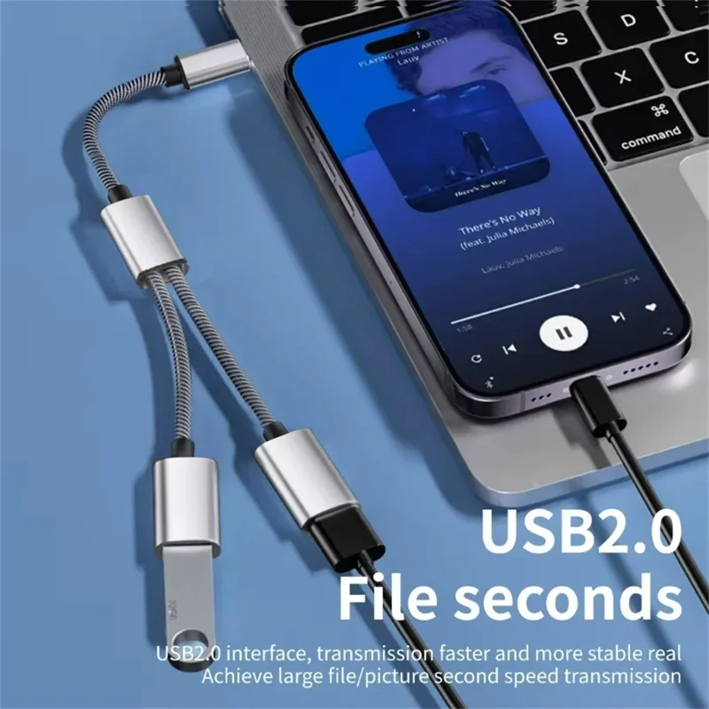 Hochgeschwindigkeits-OTG-Adapter, USB-Hub-Verlängerung, USB-C-Stecker auf 3 USB-C-Buchse, Datenübertragung für Computer, Xiaomi, MacBook Pro Air, 30 cm