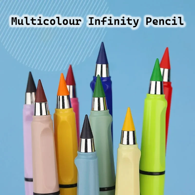 Multicolour Infinity Pencil No Ink Eternal Pencils For Kids Art Sketch Color Drawing Pen Tools Gift School Supplies Stationery