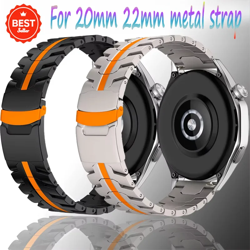 

20mm 22mm Metal Strap For Huawei Watch 5/GT5-4-3 Pro 46mm Comfortable Durable Band For Samsung Galaxy Watch 7 6 5 4 3 40mm 44mm