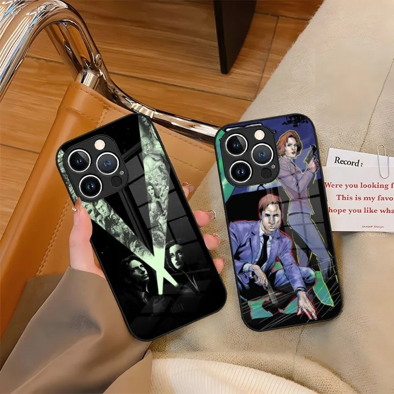 The X Files TV Phone Case Tempered Glass For IPhone 13 14 12 15 11 Plus Pro XS Max Mini X XR 8 7 6s SE2020 Cover