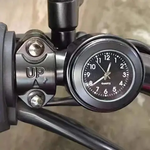 Aluminum Luminous Quartz Watch Motorcycle Scooter Bicycle Handlebar Mount Clock Time Display Clock Moto Accessories
