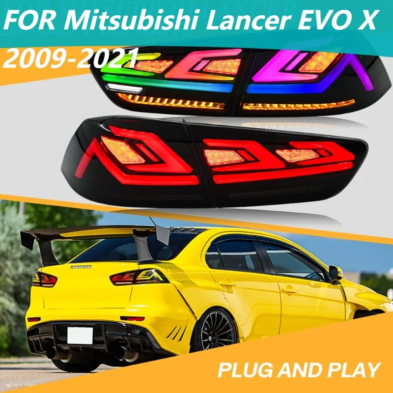 

Для Mitsubishi Lancer EVO X 2009-2021 RGB светодиодные задние фонари пара