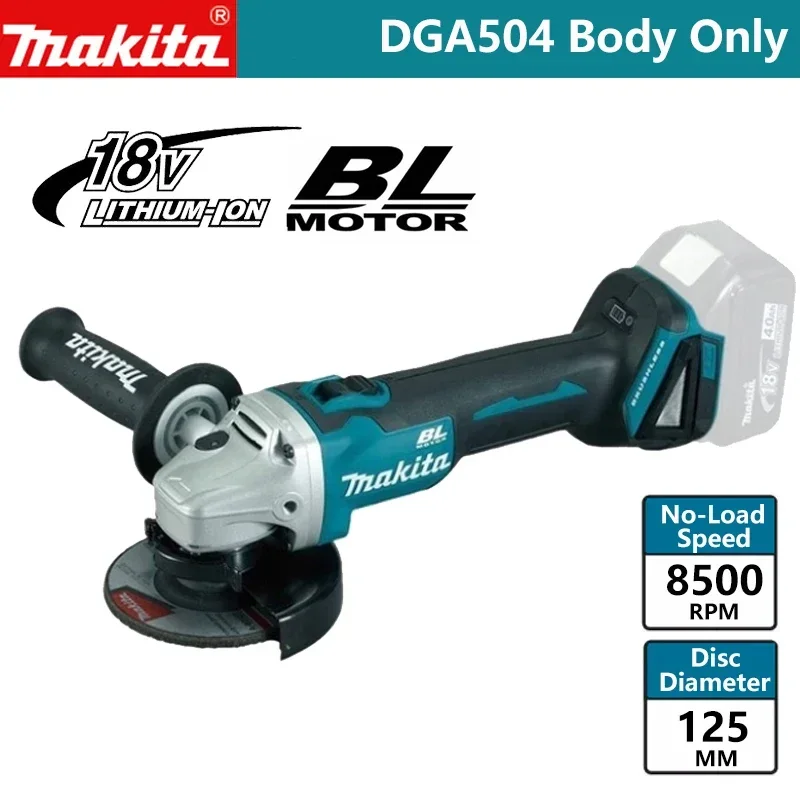 Smerigliatrice angolare a batteria Makita DGA504Z DGA504 125MM senza spazzole 18V LXT, lucidatrice, smerigliatrice, utensile elettrico per taglio