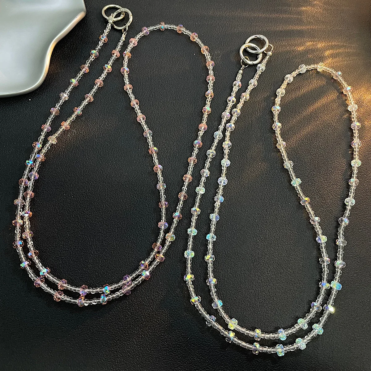 

Усовершенствованная цепочка через плечо с хрустальными бусинами, подвесной шейный ремешок, универсальная цепочка для всех мобильных сумок, CCD-камера, цепочка через плечо