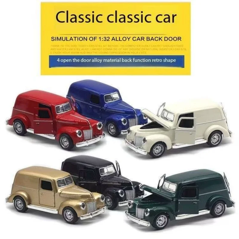 

1pc, classic retro alloy vintage car toy model, with the ability to open the door when pushed, a top choice as a gift