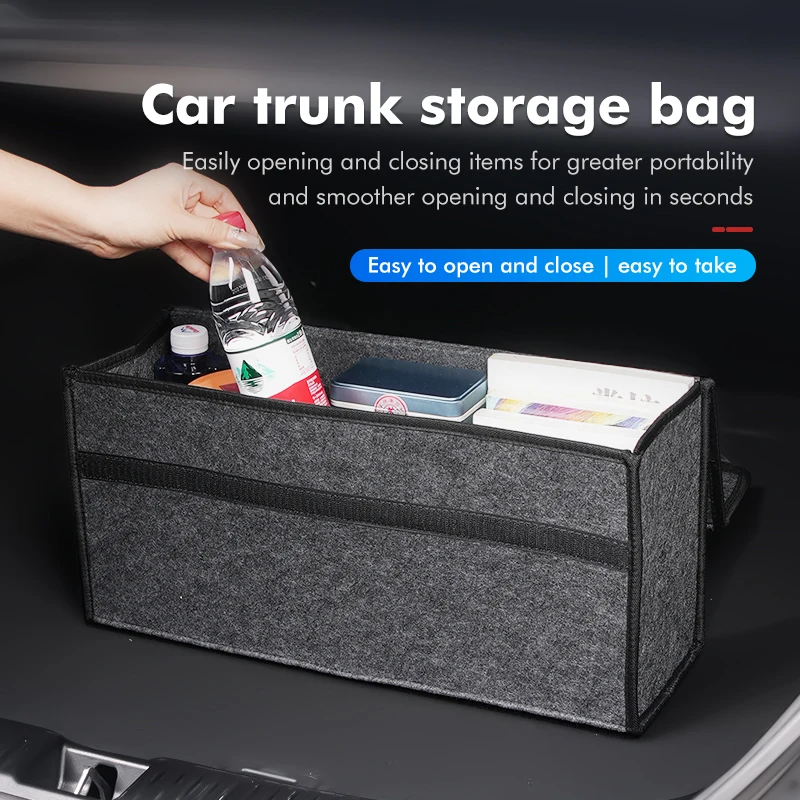 Felt Car Trunk Organizer Large Capacity Folding Storage Bag For Citroen C4 C3 C5 C1 C2 C6 VTS C4L DS3 DS4 DS5 Grand Berlingo