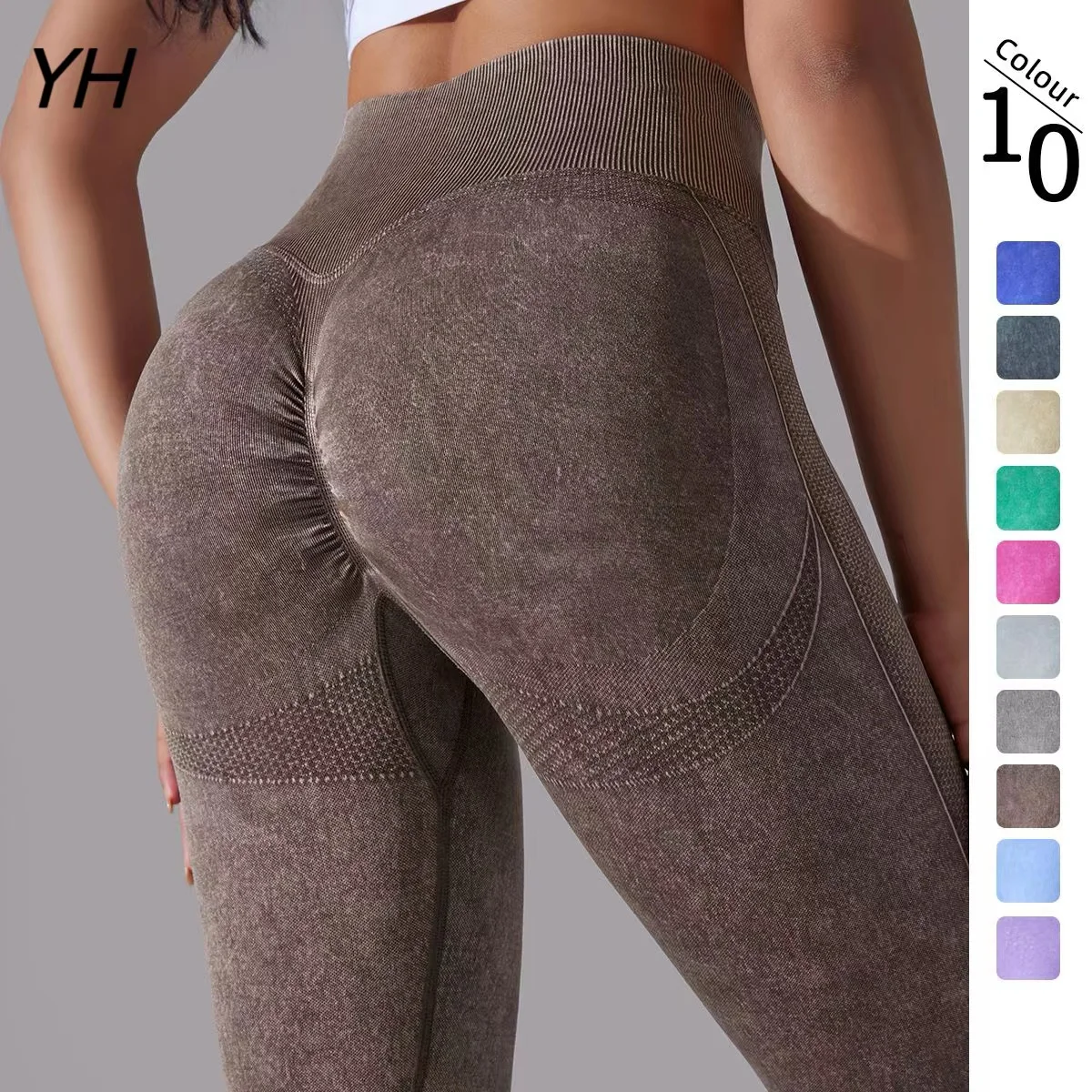 

Washed Soft Imitate Jeans Butt Leggings Women Seamless Yoga Pants Booty Push Up For Fitness Sports Gym Tights Workout Leggings