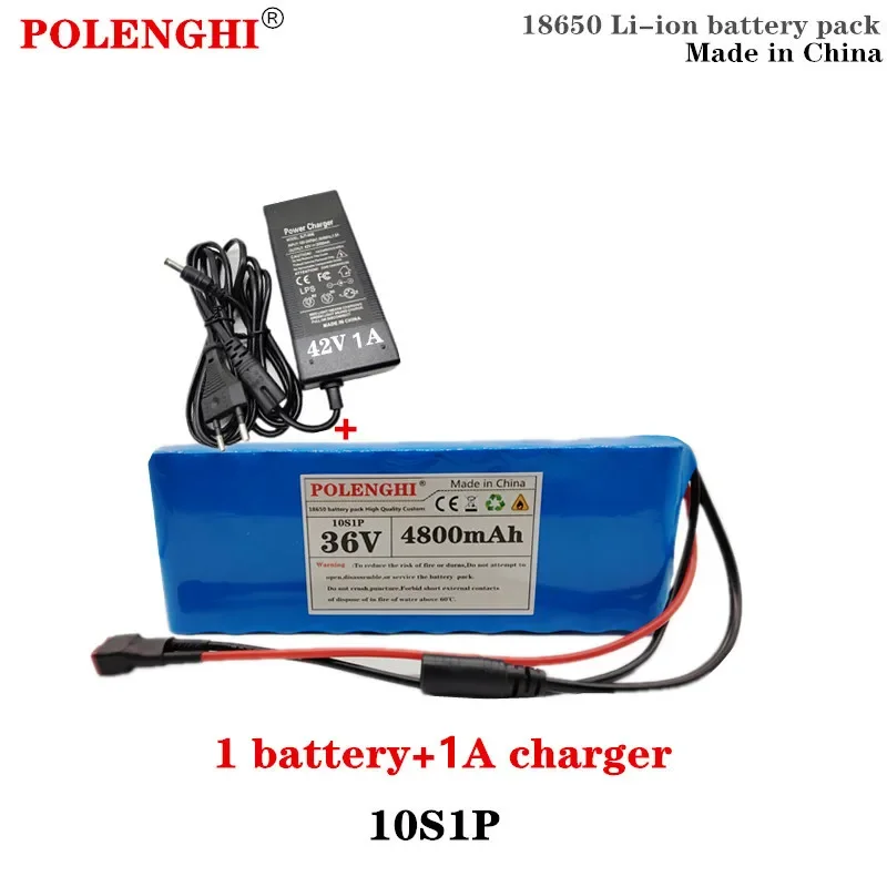 high-quality T plug 10S1P 36V 4.8-8Ah 18650 rechargeable lithium-ion battery pack with built-in BMS circuit protection board