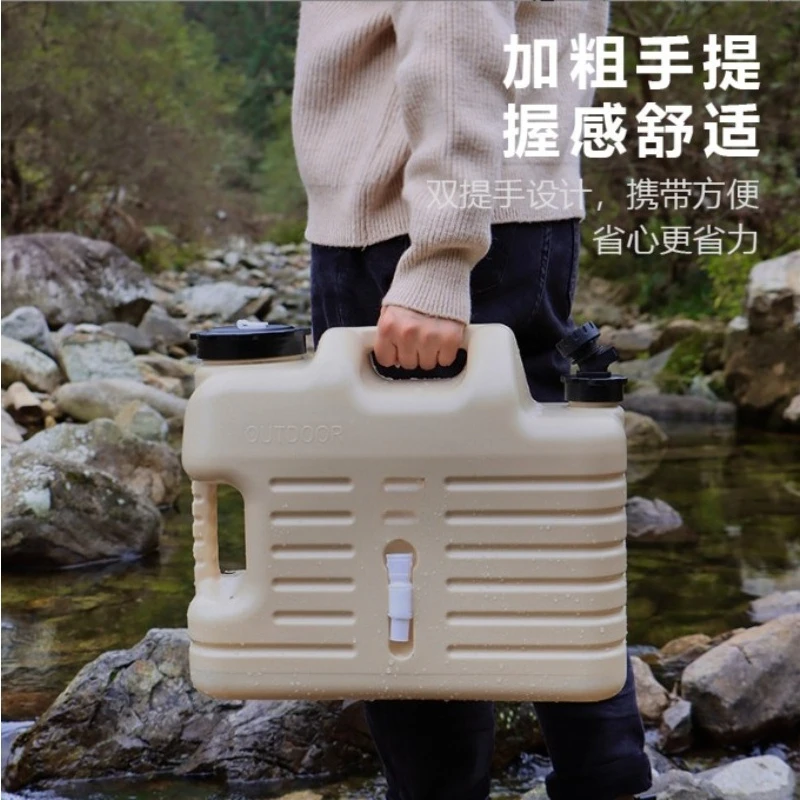 

Outdoor camping portable bucket storage bucket with faucet large capacity water storage tank plastic bucket