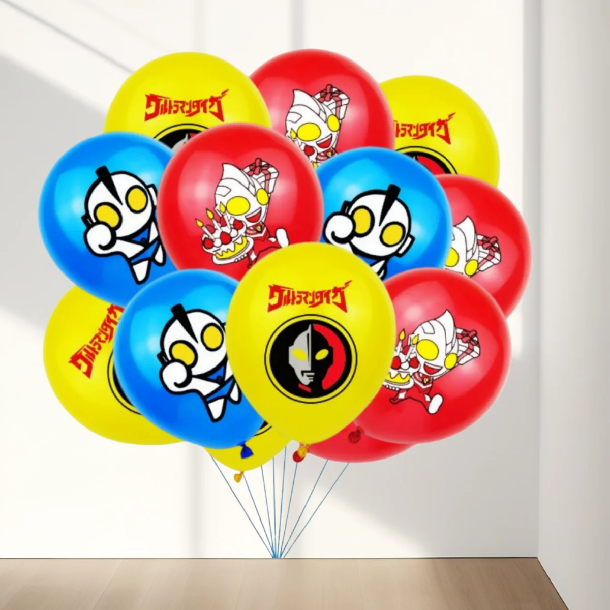 الترامان الكرتون 12 بوصة أحمر أصفر أزرق اللاتكس بالون اكسسوارات الحفلات الصبي عيد ميلاد الديكور DIY بها بنفسك لعبة هدية حفلة احتفالية #6