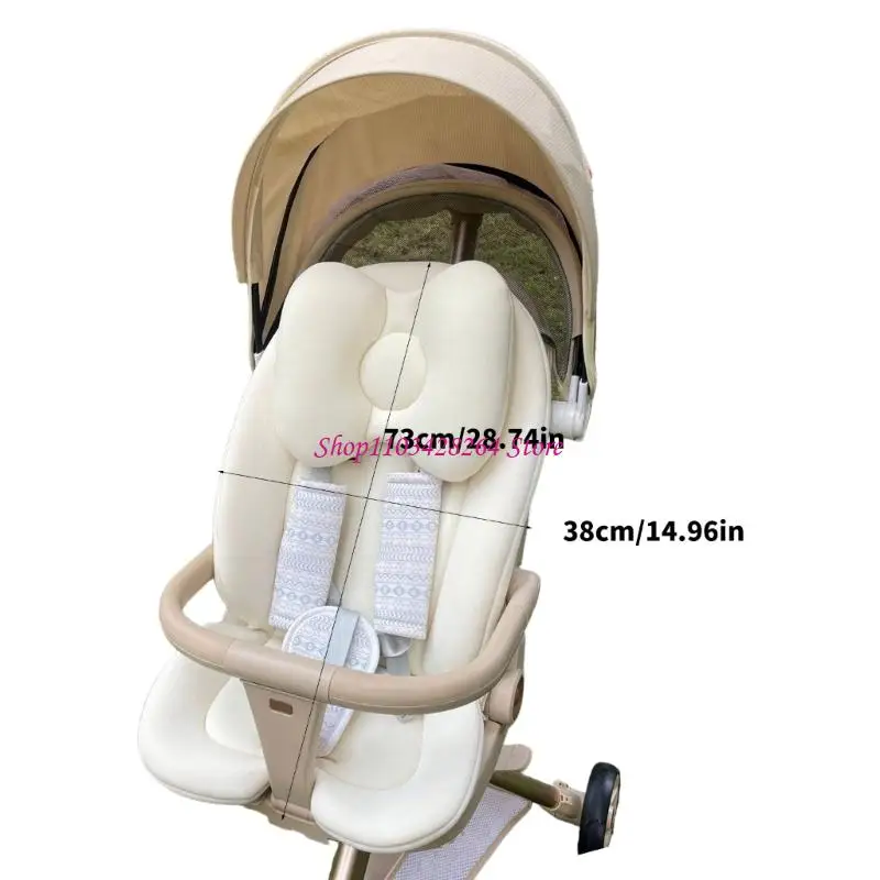 Universal Strollers Cushion Set Easy Use Cotton Padding for Most Carriages