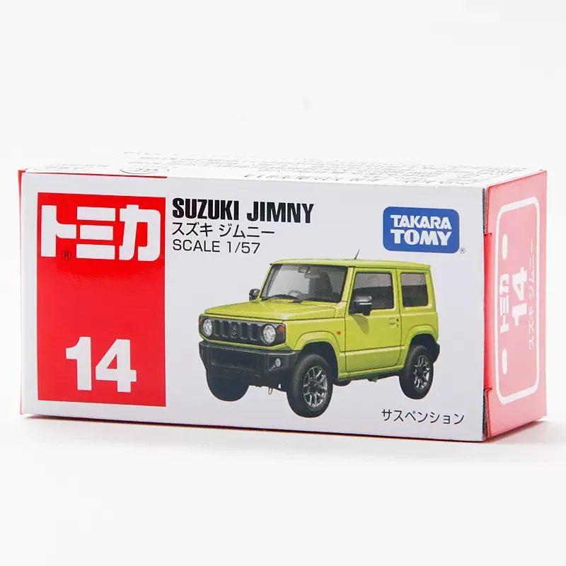 

1/57 масштаб Takara Tomy автомобильный томика автомобиль зеленый Suzuki Jimny Игрушки для мальчиков машина литая SUV внедорожник модели внедорожников No.14