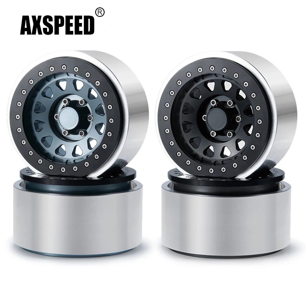 

AXSPEED Metal Alloy 2.9inch Beadlock Wheel Rims for Axial SCX6 AXI05000 JEEP Wrangler AXI05001 Trail Honcho 1/6 RC Car Model