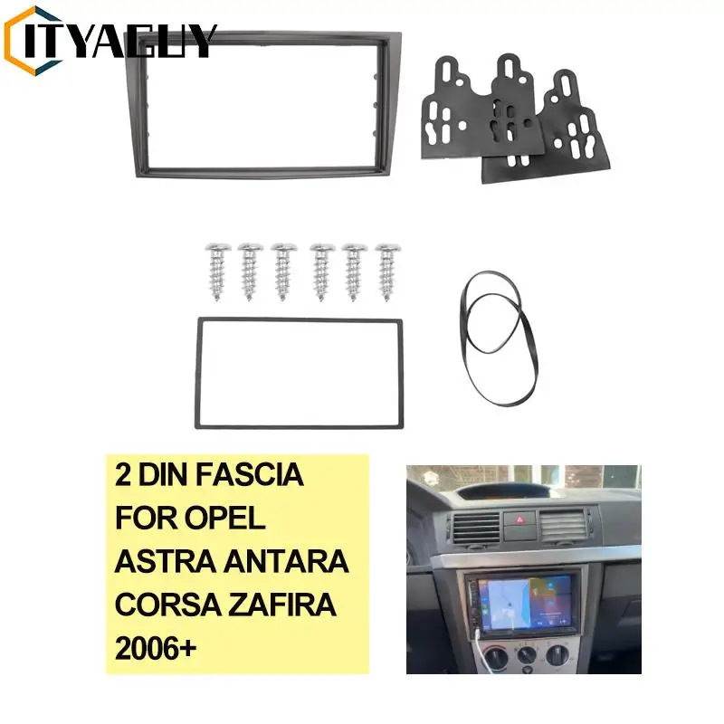 Double 2 Din Car Radio Fascia for Opel Corsa (C) Agila Astra (G) Combo (C) Vivaro Vectra (C) Tigra Omega (B) Dash Kit Frame