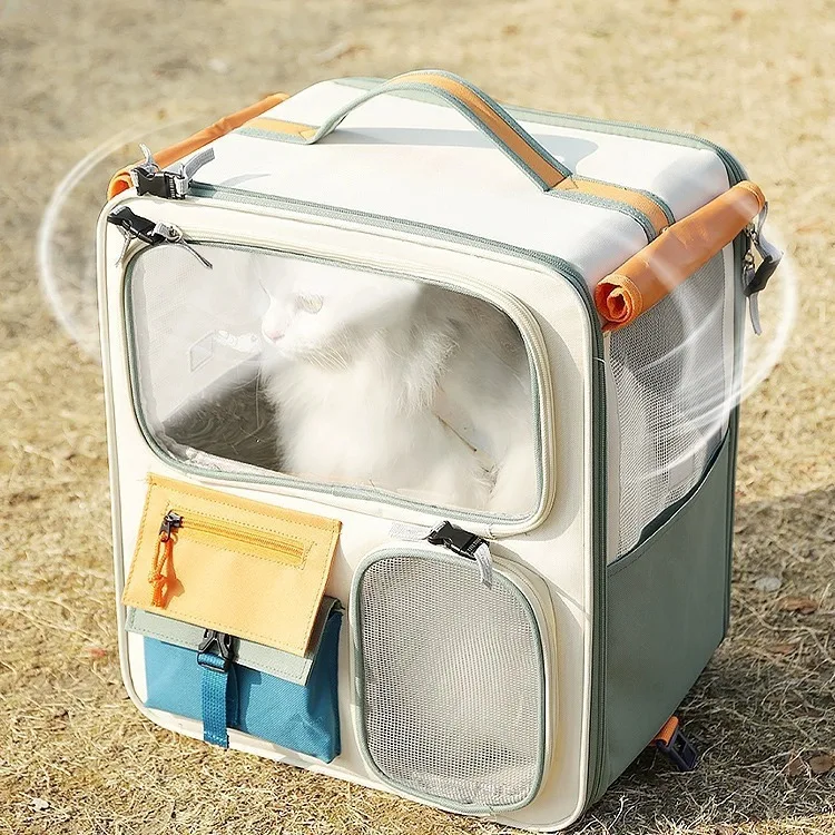 Mochila porta mascotas para gatos y perros, gran capacidad - imagen 2