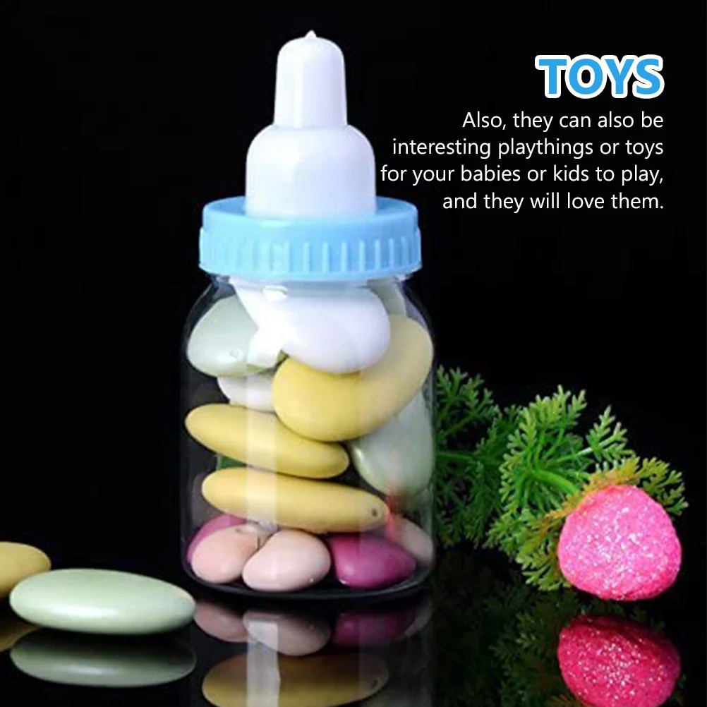 

24Pcs Feeder Shaped Candy Bottles Baby Shower Candy Boxes Party Favors Containers Gender Birthday Party Supplies