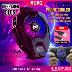 MEMO Mobile Phone Cooler DL05 Cooling Fan Radiator For PUBG Gaming Cool System Digital Display Smartphones Tablet Cool Heat Sink