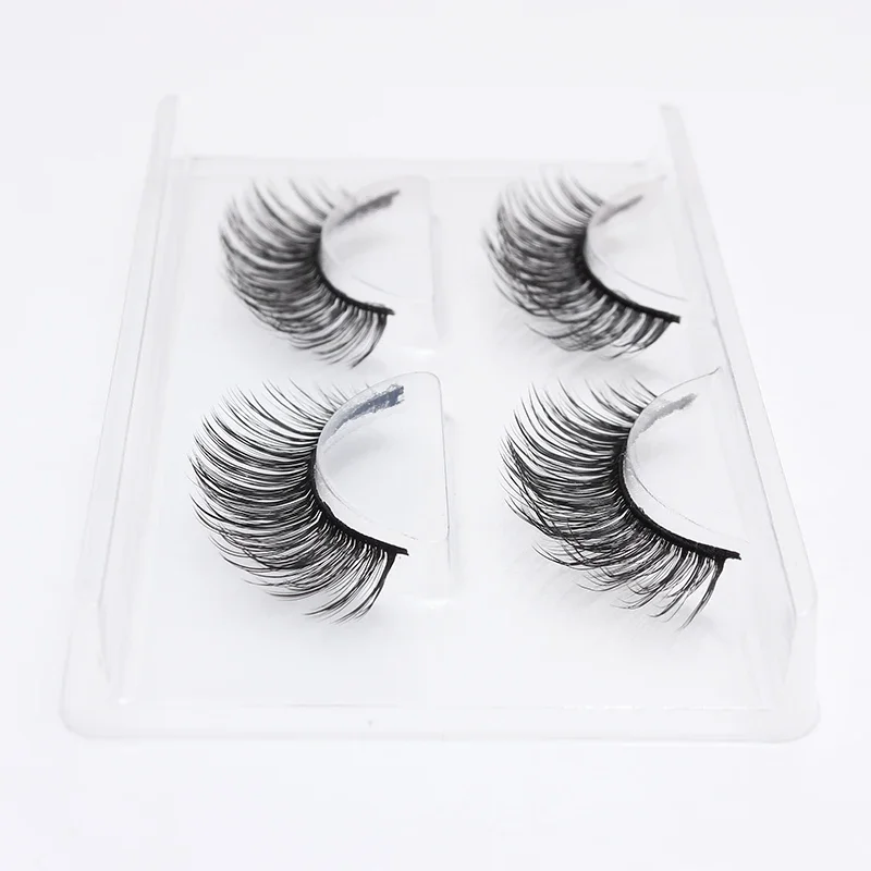 AMSDCN 2 Paar 3D natürliche künstliche Nerz lange Make-up falsche Wimpern verlängern Nerz Wimpern Schönheit