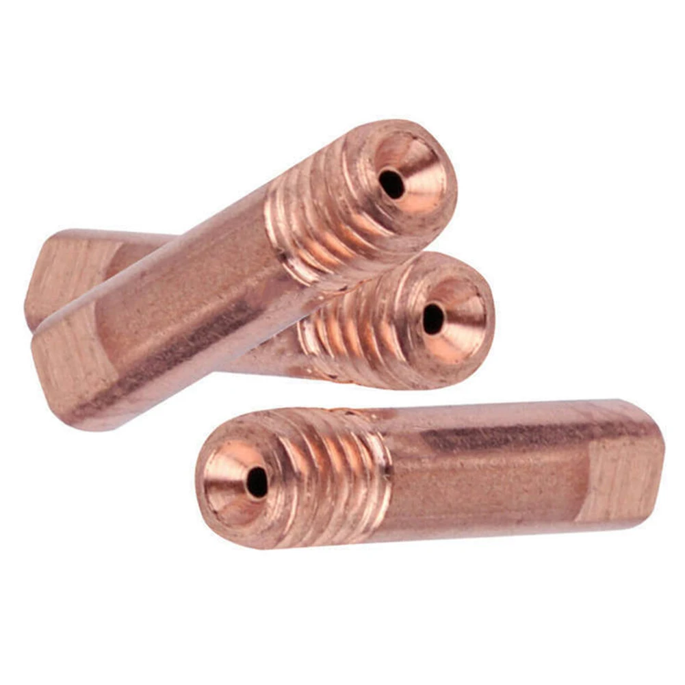 

Welding Nozzle MB 15AK M6 Copper Gas Nozzle MIG MAG 0.6mm/0.8mm/1.0mm/1.2mm 10Pcs 25*5.8mm Contact Tip Copper Alloy