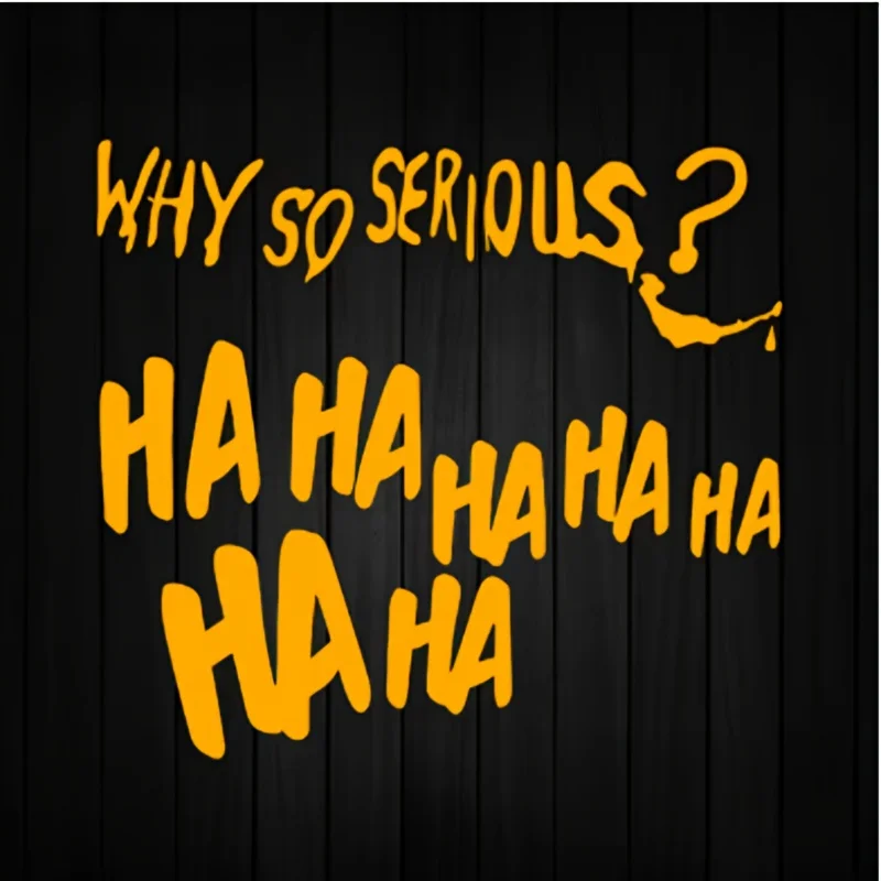 Lively "Why So Serious? HAHAHA" Sticker - 1SET Trendy Laughter Design, Removable Adhesive Adds Fun to Fridge & Mirror