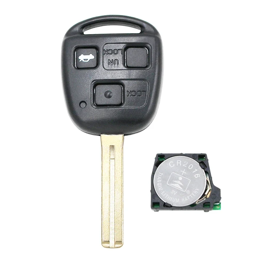 3 Buttons Remote Car Key Fob ASK 433MHz 4D68 Chip for Lexus FCC ID: 50171 TOY48 Uncut Blade