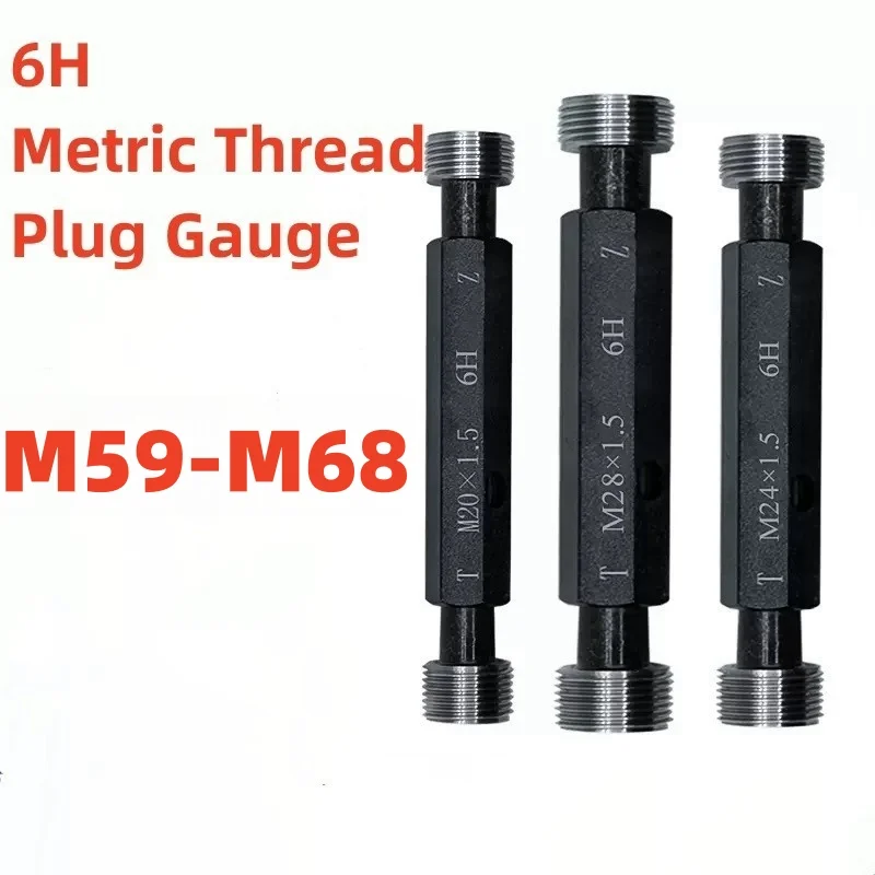 

1pcs 6H M59-M68 Steel Mer-cury Gage Metric Fine Thread Plug Gauge High Quality wholesale M59M59.5M60M61M62M63M64M65M66M67M68