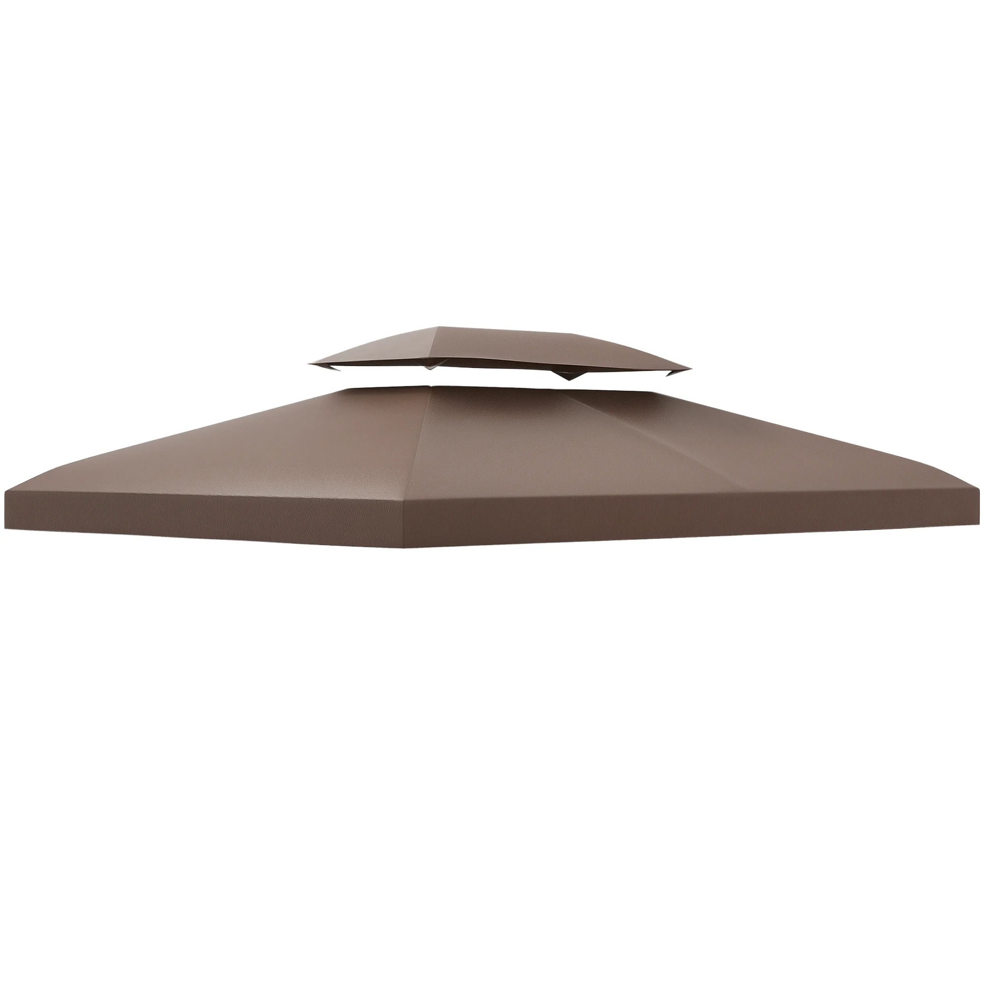 Outsunny Toile de Rechange pour Pavillon Tonnelle Tente Polyester Haute Densité Imperméabilisé 180 g/m² 3 x 4 m Chocolat