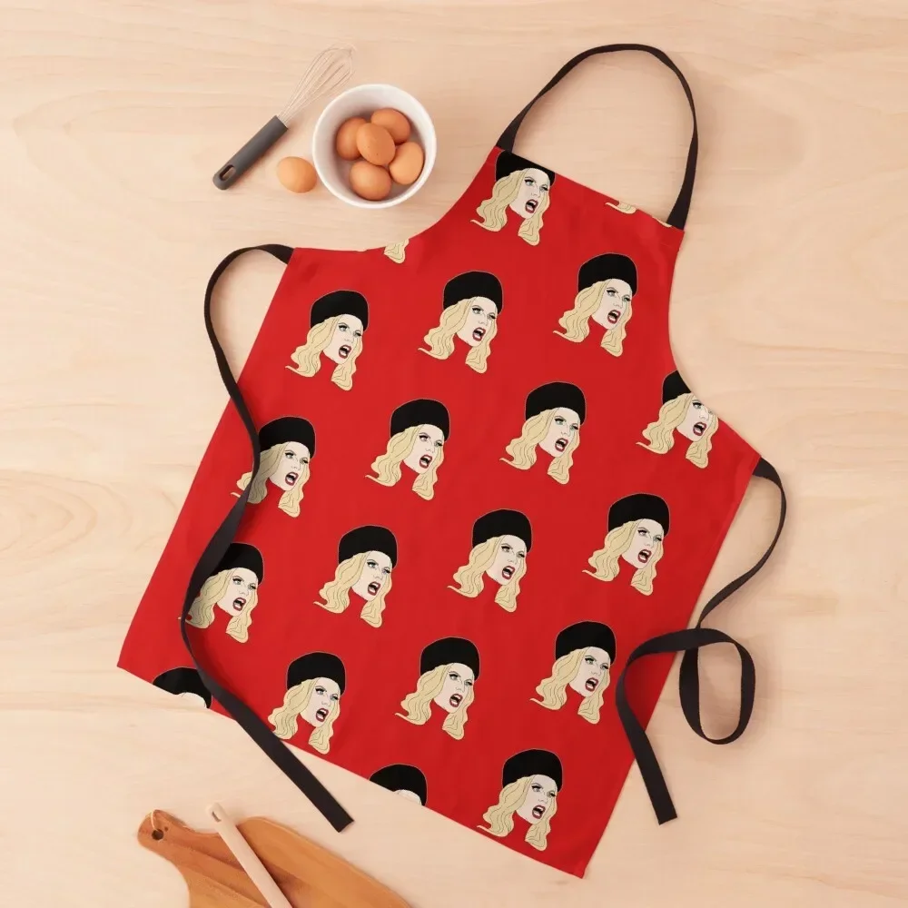 

Shocked Katya Zamolodchikova Apron Men'ss Men gift painting Kitchen Items Apron