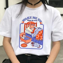 Satan Demon T Shirt Scary Devil Aliens Vintage Women Classic Scary Cartoon Graphic Tops Oversized Harajuku Ropa Mujer