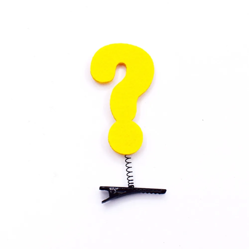 2024 WiFi 웃긴 머리핀 번개 3D 앞머리 머리핀 귀여운 물음표 헤어 액세서리 일상 생활
