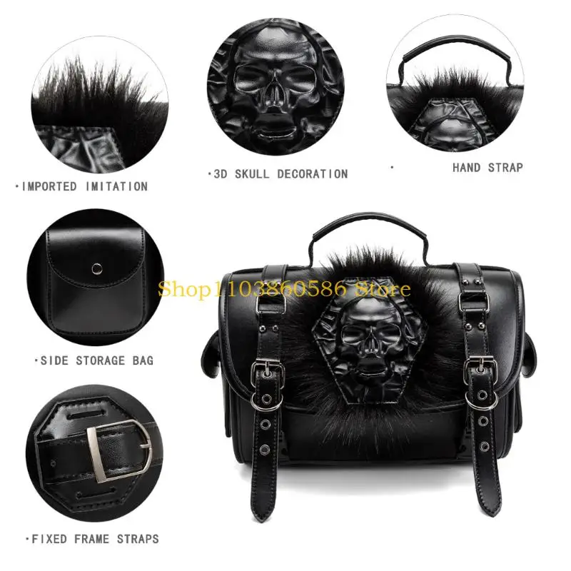 242A Motorcycle Saddlebag Retro Styling High Capacity Storage Water Resistant Construction For Outdoor Accessories
