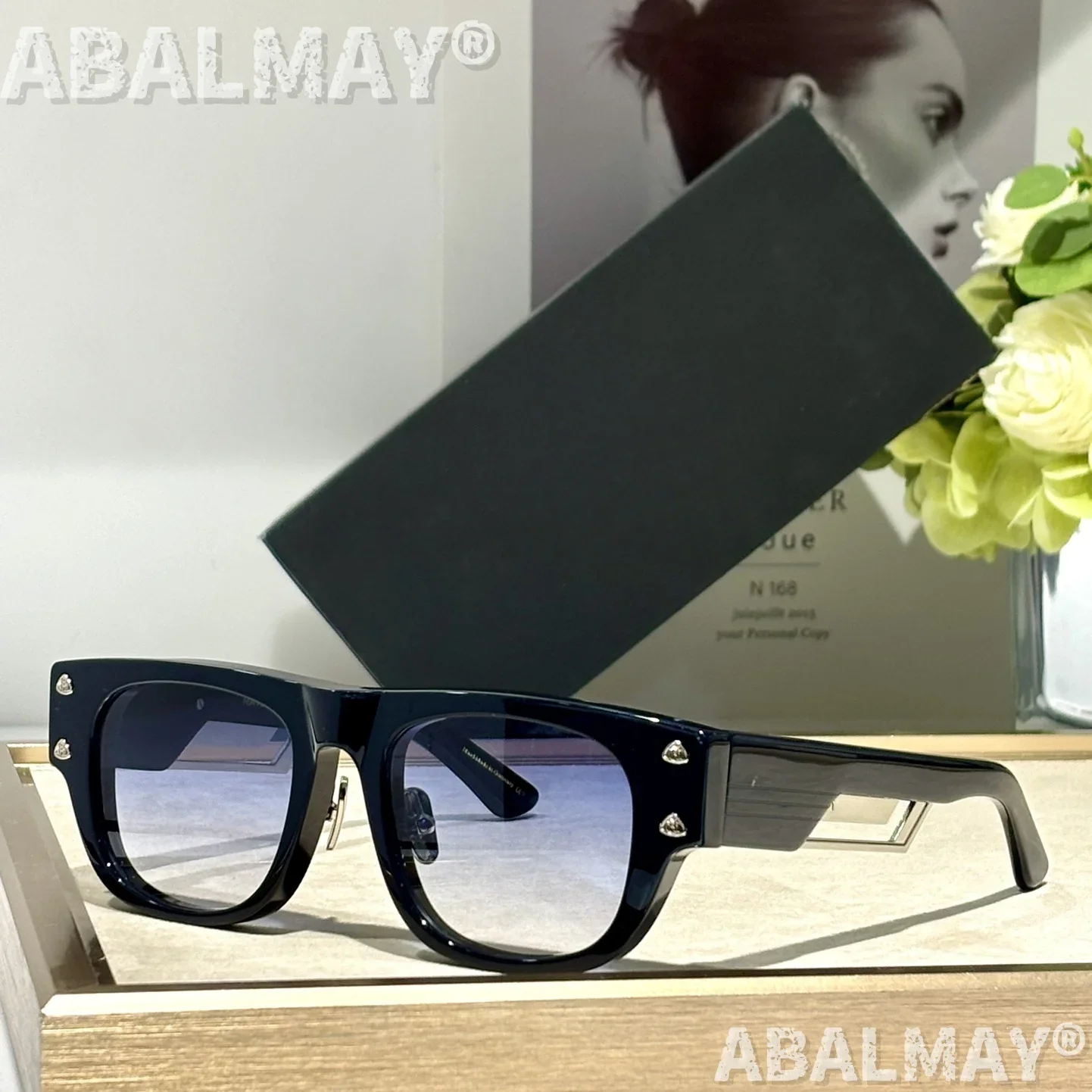 

THE REBELI SIZE 50 Top High Quality Sunglasses for Men and Women Style UV400 Retro Fashion Special Design Sun Glasses with box