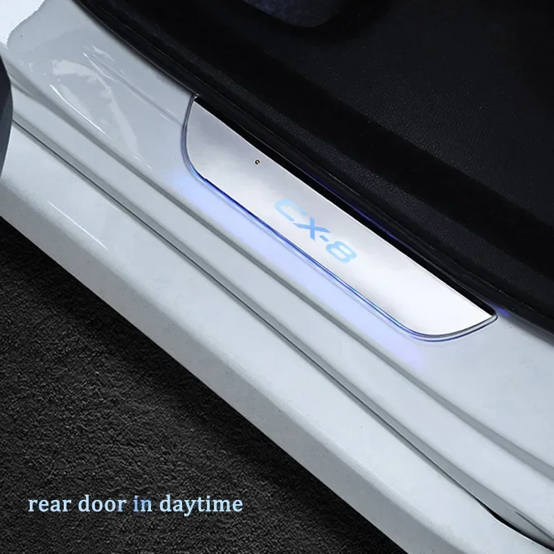 Customize For Mazda CX-8 CX 8 CX8 2018 - 2022 LED Flashing Welcome Pedal Car Scuff Plate Door Sill Guard Pathway Treshold Light